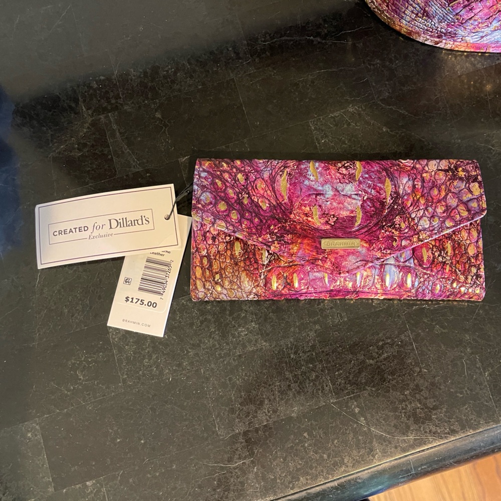 Brahmin Georgina Satchel and Veronica Wallet in Fantasy NWT - Picture 6 of 8